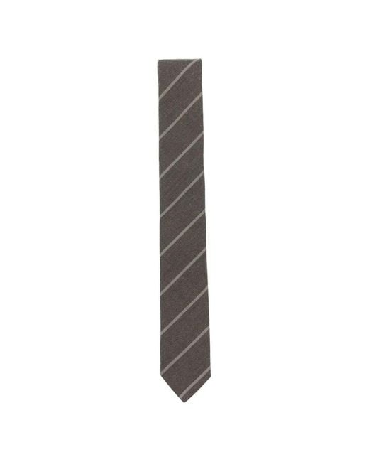 Eleventy White Diagonal-Stripe Tie for men