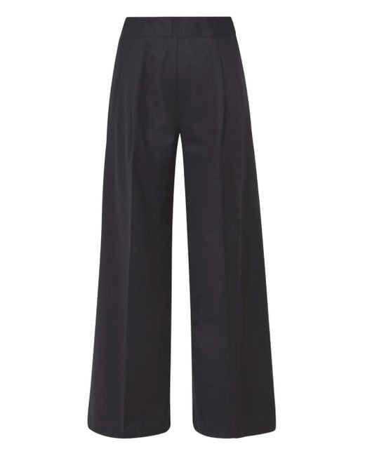 Semicouture Blue Elasticated-Waist Pleated Trousers