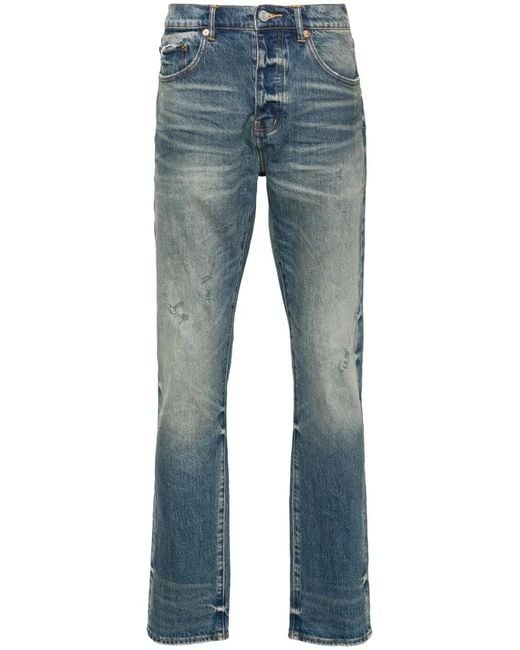 Purple Brand Blue P005 2 Year Dirty Fade Straight-Leg Jeans for men