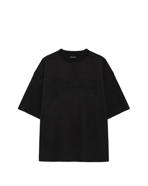 Anine Bing Black Nell T-Shirt Mesh