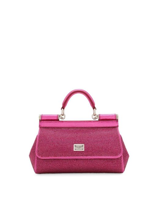 Bolso shopper Sicily pequeño Dolce & Gabbana de color Pink