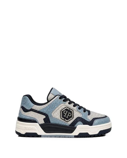 Philipp Plein White Baskets Basses Predator V2 Strass for men