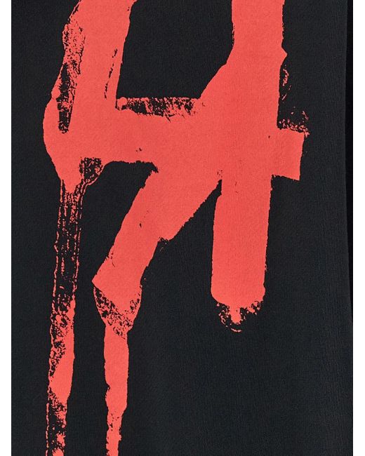 44 Label Group Blue Logo-Print Hoodie for men