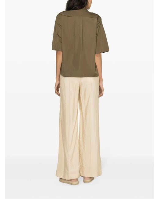 Aspesi Green Button-Up Cotton Shirt