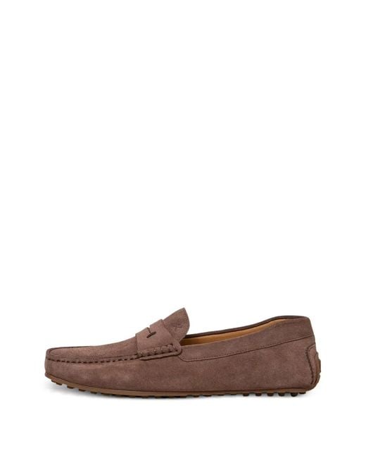 Hackett Brown Driver Saddle Loafers for men