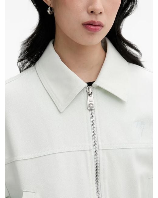 Miss Sixty White Veste Matelassée Zippée