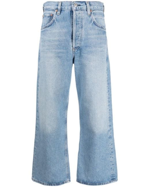 Citizens of Humanity Blue Weite Gaucho Taillenjeans