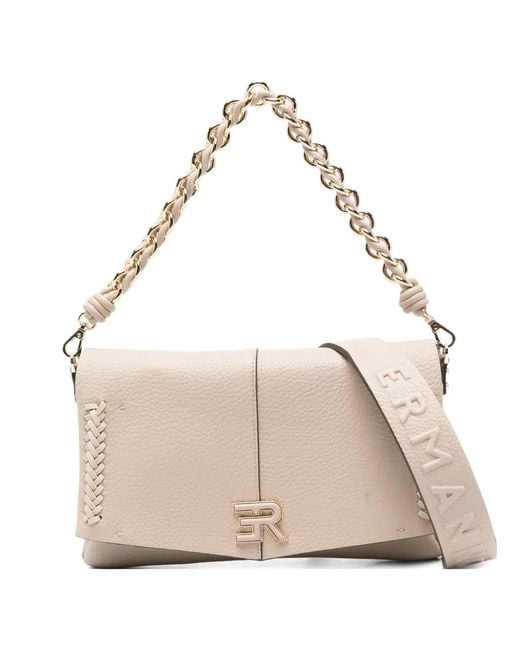 ERMANNO FIRENZE Natural Braided-Detail Shoulder Bag