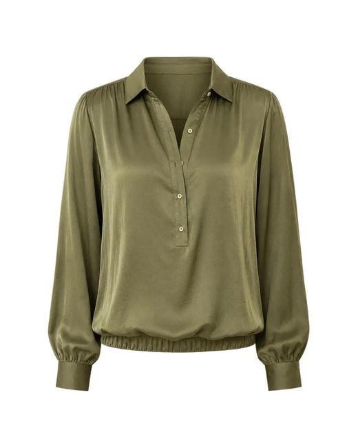 MAISON 123 Green Babylon Elasticated Blouse