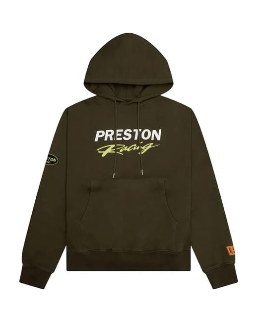 Felpa Preston Racing Con Applicazione Teschio di Heron Preston in Green da Uomo