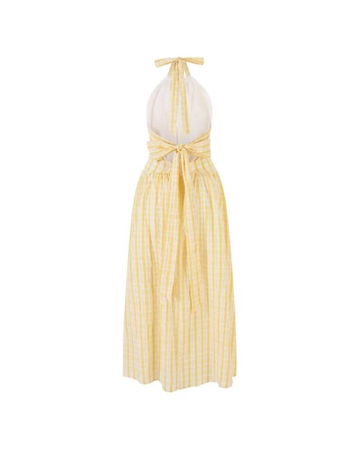 Rosie Assoulin Metallic Robe Mi-Longue Dos Nu