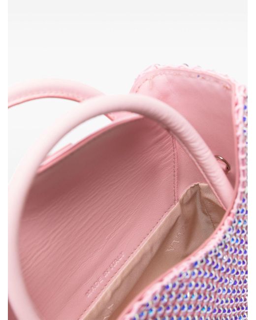 Bolso Gilda mini con apliques de cristal Le Silla de color Pink