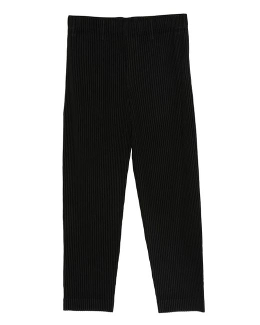 Homme Plissé Issey Miyake Black Plissé Trousers for men