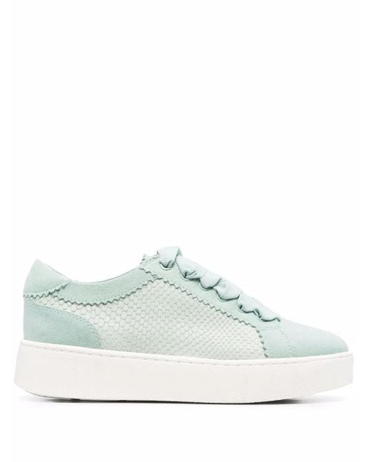 Geox White Skyely Animal-Effect Sneakers