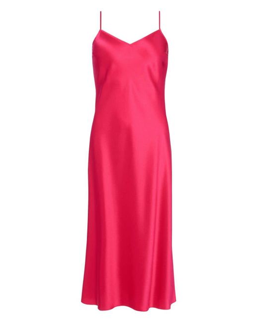 Eres Pink V-neck Spaghetti-strap Dress