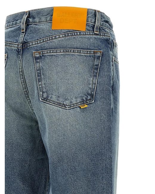 GALLERY DEPT. Blue Melrose Stone-Washed Jeans