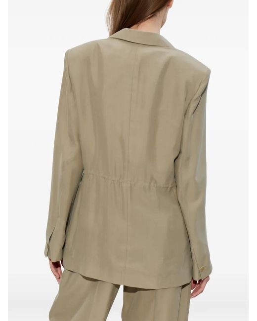 Alexander Wang Natural Drawstring Pocket Blazer
