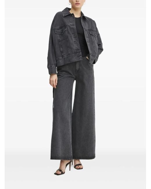 Liviana Conti Black Jeans Mit Weitem Bein