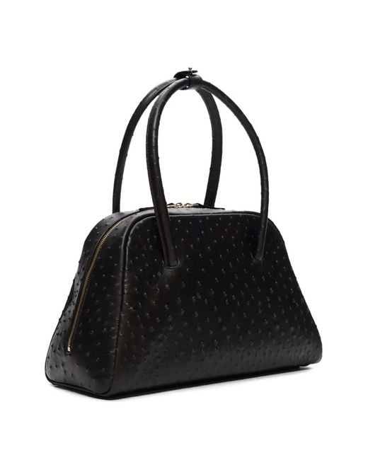 Loulou de Saison Black Atha Leather Tote Bag