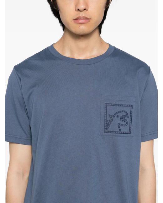 メンズ SPORT b. by agnès b. ロゴ Tシャツ Blue