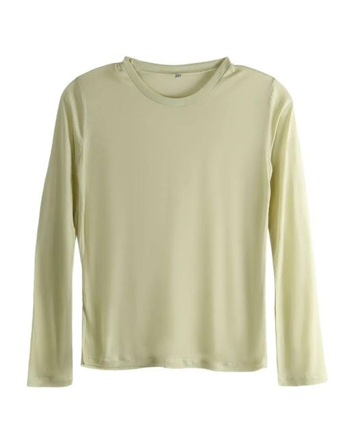 Baserange Green Crew-Neck Long-Sleeve Top
