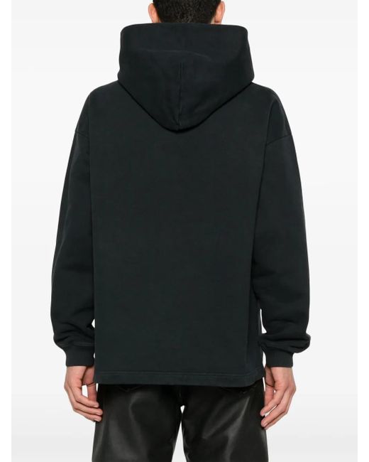 Sudadera con capucha y logo Acne de color Black