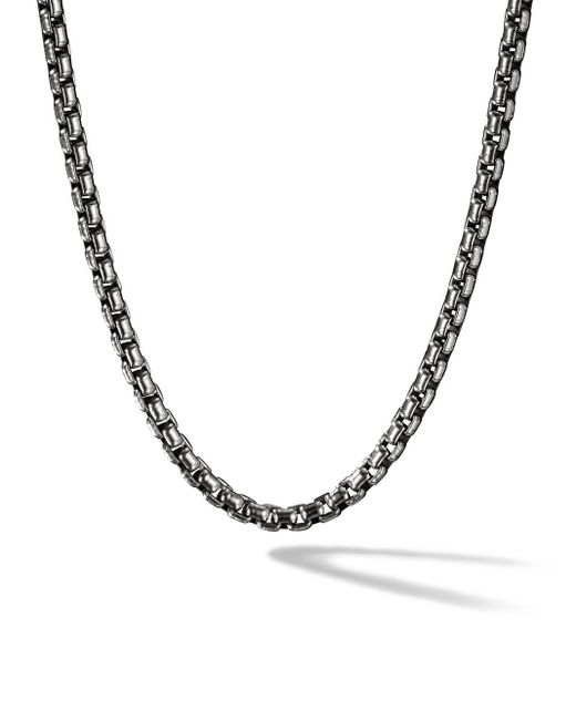 David Yurman Metallic Silver Box Chain Necklace for men