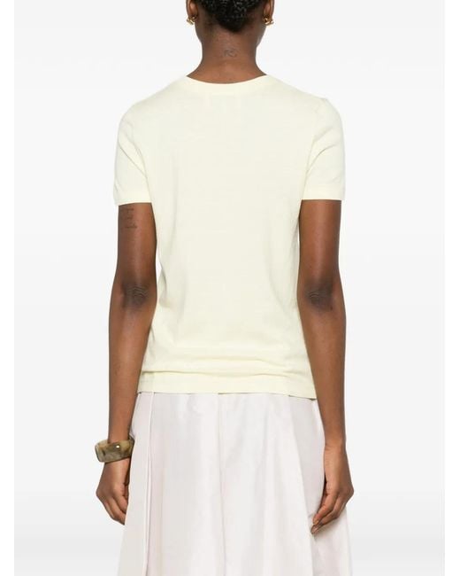 Bompard White T-Shirt À Encolure Ronde