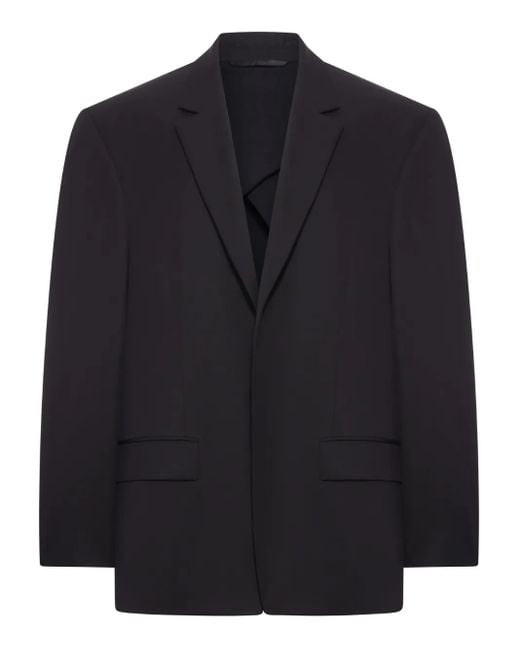 Balenciaga Single-Breasted Wool Blazer in Blue for Men | Lyst