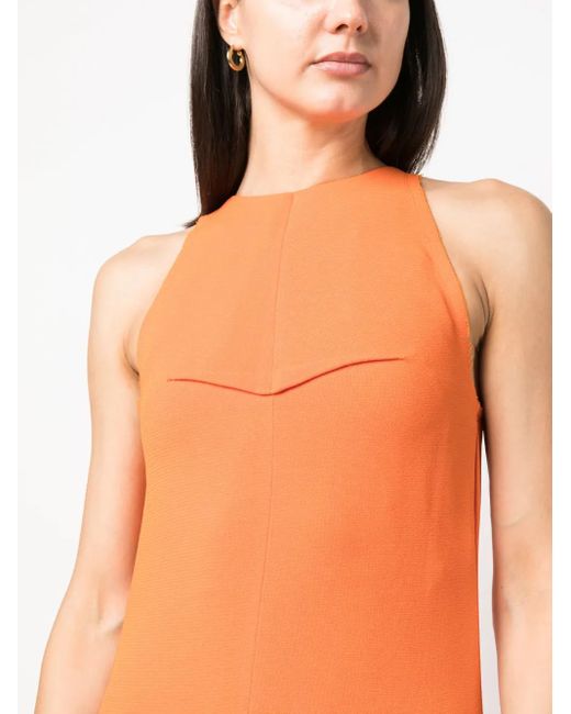 Lanvin Orange Ruffled Maxi Dress