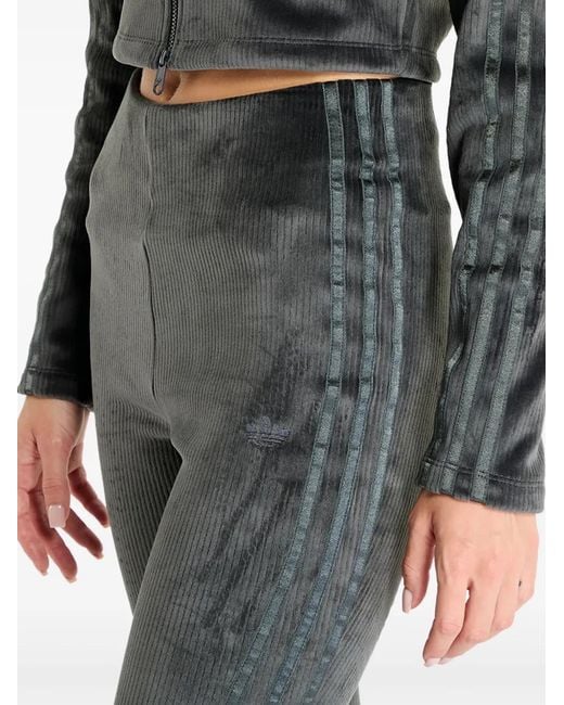 Adidas Gray Ribbed Flared Leggings