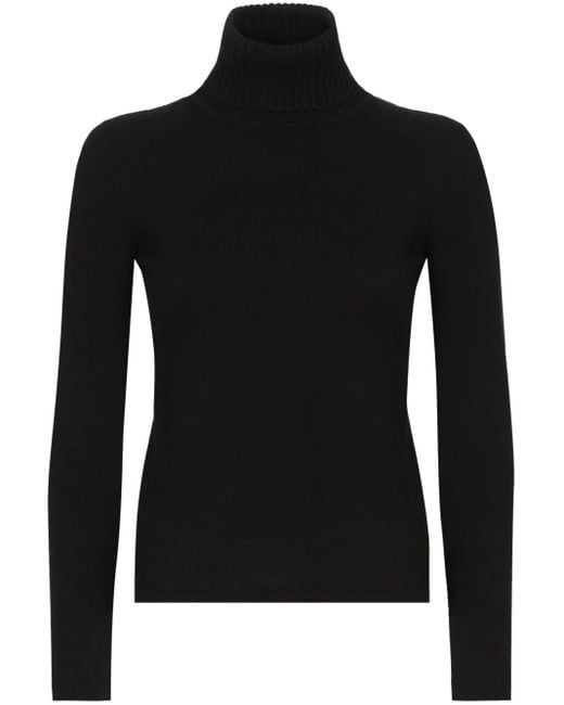 Dolce & Gabbana Black Cashmere Turtleneck