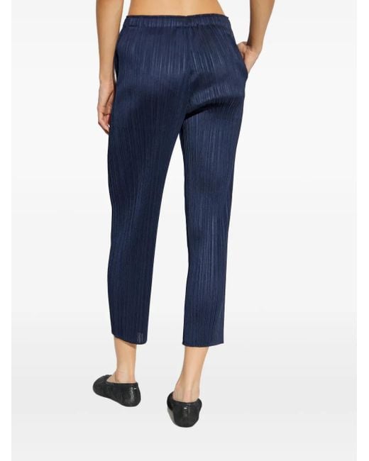 Pleats Please Issey Miyake Blue Pleated Trousers