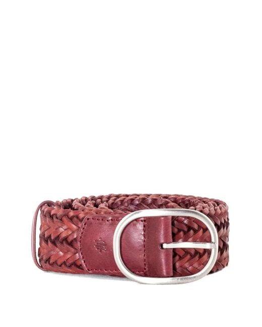 Dragon Diffusion メッシュ レザーベルト Red