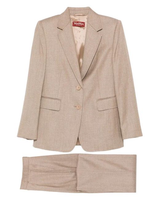 Traje Con Botones Max Mara de color Natural