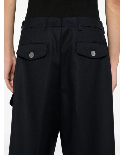 AMI Black Button Fastening Shorts for men