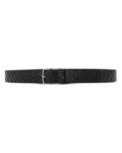 Bottega Veneta Black Intrecciato Leather Belt for men
