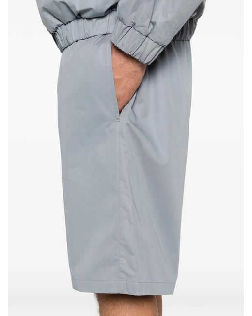 Rier Gray Elasticated Cotton Bermuda Shorts for men