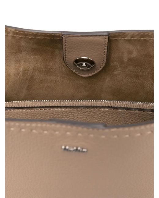 Max Mara White Archetipo Leather Bucket Bag