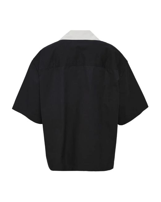 Biyan Black Rabbit-Motif Cotton Shirt