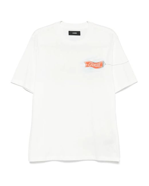 Amiri White Cotton T-Shirt for men
