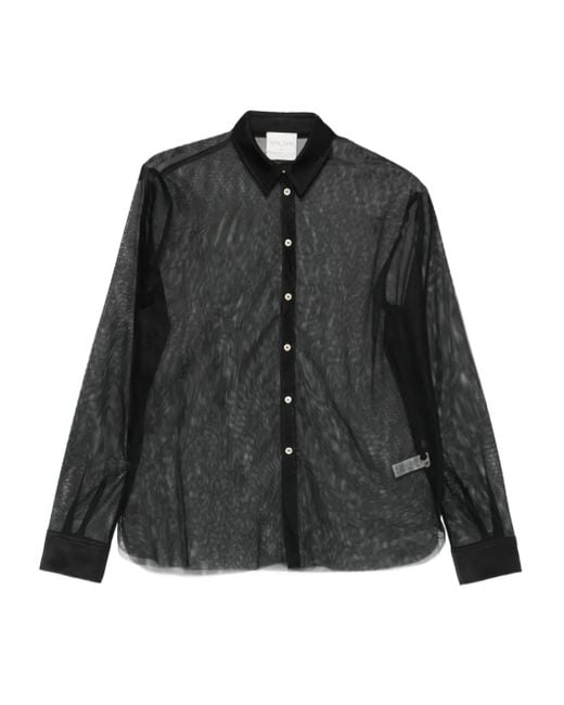 Forte_forte Black Semi-Sheer Shirt