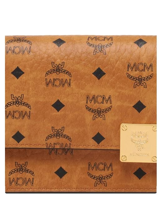 MCM Brown Logo-Plaque Mini Bag