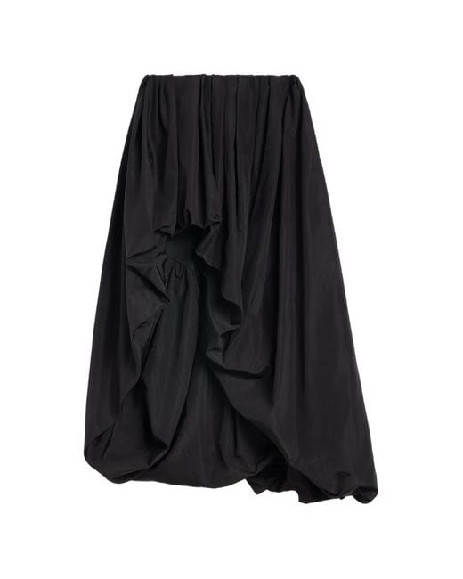 Jil Sander Black Lightweight Taffeta Skirt