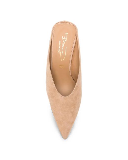 BIANCADI Natural Pointed-Toe Wedge Pumps