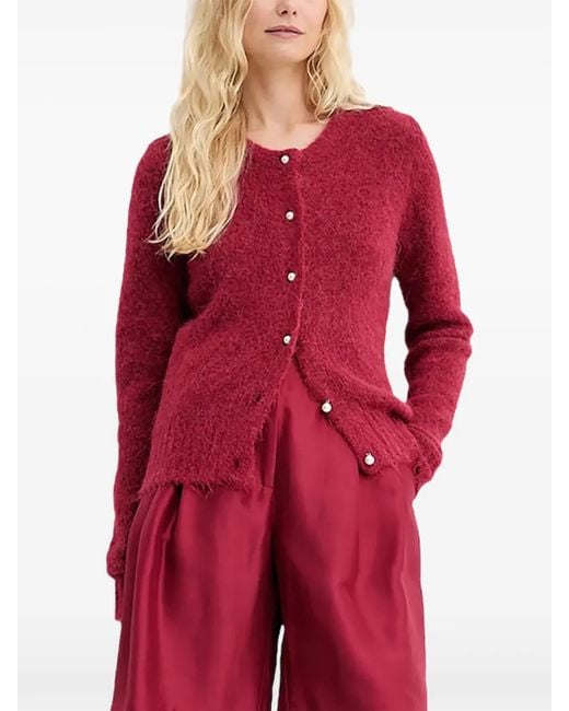 Munthe Red Povilla Button-Down Cardigan