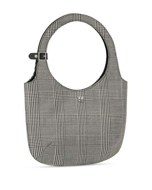 Courreges Gray Prince Of Wales Holy Tote Bag