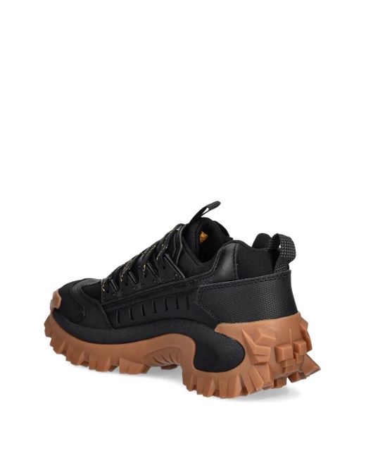 Caterpillar Black Lace-Up Rubber-Sole Sneakers for men