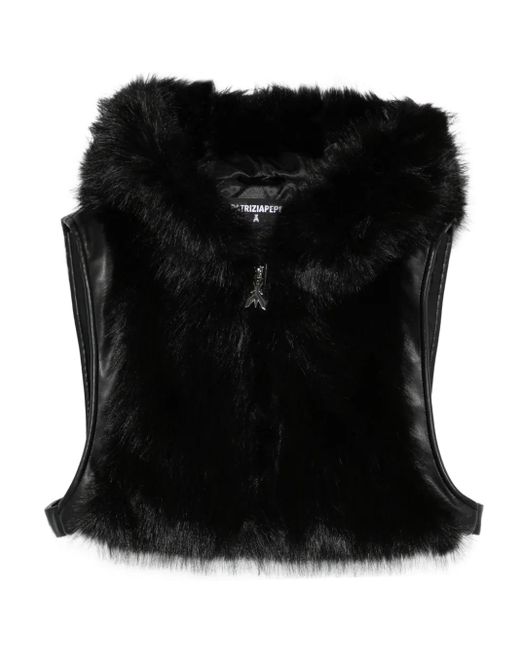 Patrizia Pepe Black Cropped Waistcoat