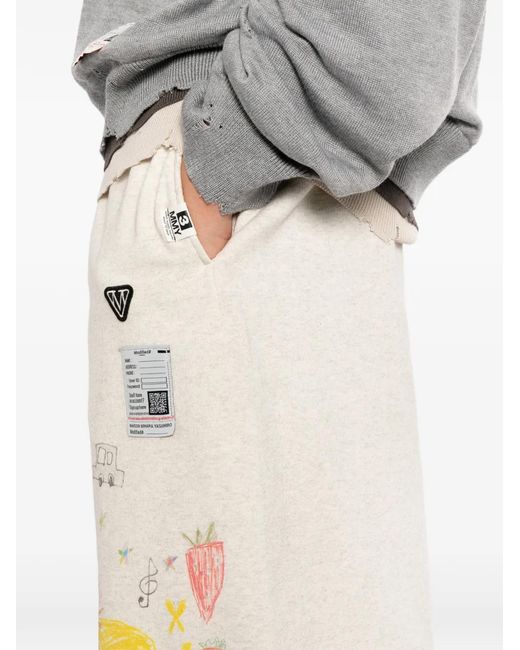 Maison Mihara Yasuhiro White Drawstring Shorts for men